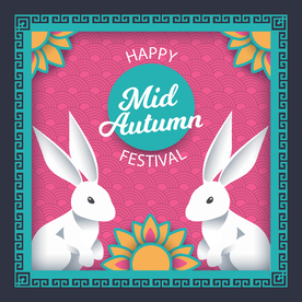 中秋插画EPS矢量