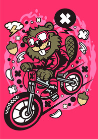 卡通人物漫画T恤印花矢量