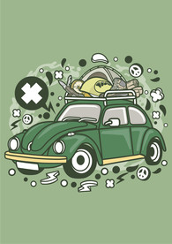 卡通人物漫画T恤印花矢量