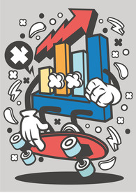 卡通人物漫画T恤印花矢量