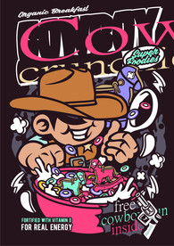 卡通人物漫画T恤印花矢量