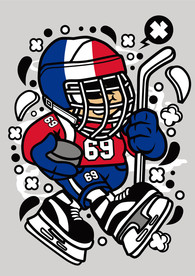 卡通人物漫画T恤印花矢量