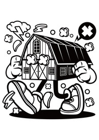 卡通人物漫画T恤印花矢量