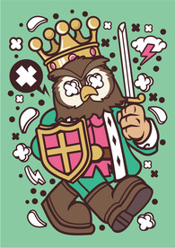 卡通人物漫画T恤印花矢量