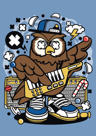 卡通人物漫画T恤印花矢量