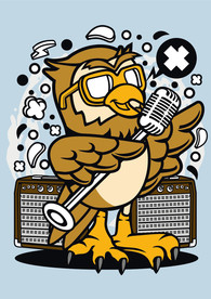 卡通人物漫画T恤印花矢量