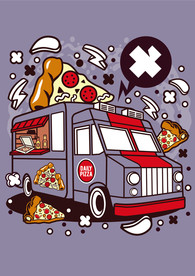 卡通人物漫画T恤印花矢量