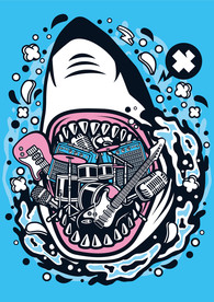 卡通人物漫画T恤印花矢量