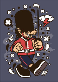 机器人漫画T恤印花矢量