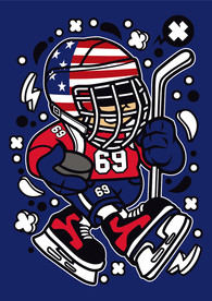 机器人漫画T恤印花矢量