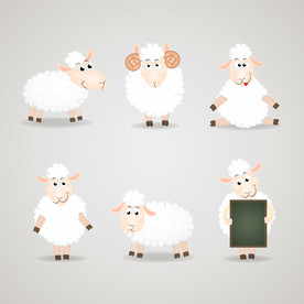 羊  卡通羊 手绘羊  动物