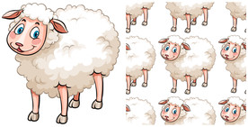 羊  卡通羊 手绘羊  动物
