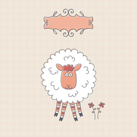 羊  卡通羊 手绘羊  动物