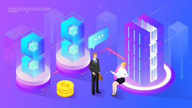 科技数据金融货币互联网AI矢量