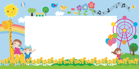 卡通儿童背景插图矢量