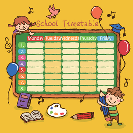 卡通儿童背景插图矢量