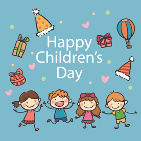 卡通儿童背景插图矢量