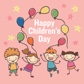 卡通儿童背景插图矢量