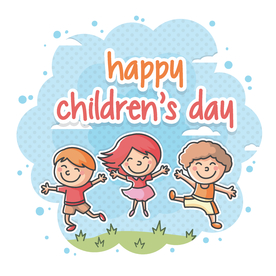 卡通儿童背景插图矢量