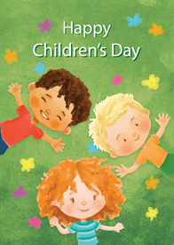 卡通儿童背景插图矢量