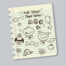 卡通儿童背景插图矢量