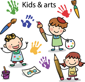 卡通儿童背景插图矢量