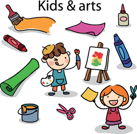 卡通儿童背景插图矢量