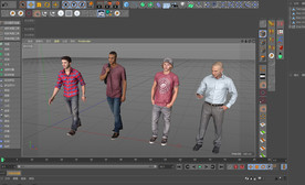 C4D 人物模型 3d