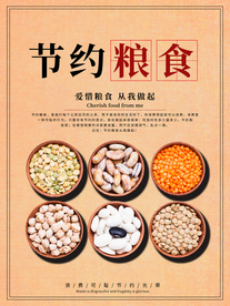 节约粮食社会公益活动海报素材