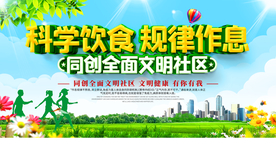 科学饮食社会公益活动海报素材
