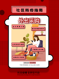 社区疫情社会公益活动海报素材