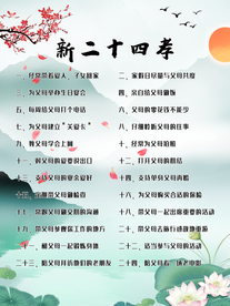 新二十四孝社会公益活动海报素材