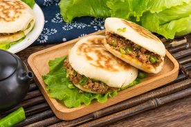 肉夹馍美食食材海报素材