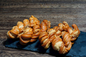 大麻花零食食材背景海报素材