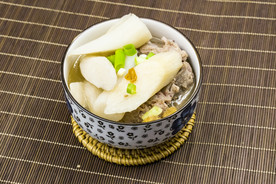 排骨汤煲汤养生背景海报素材