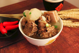 排骨汤煲汤养生背景海报素材