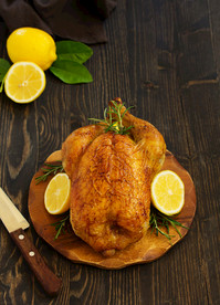 烤鸡烧鸡美食食材背景海报素材