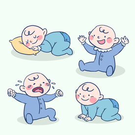 母婴图标素材矢量