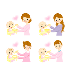 母婴图标素材矢量