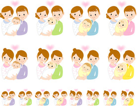 母婴图标素材矢量