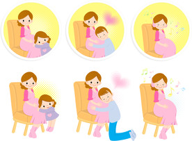 母婴图标素材矢量