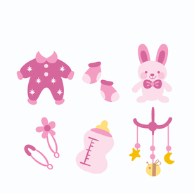 母婴图标素材矢量