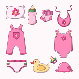 母婴图标素材矢量