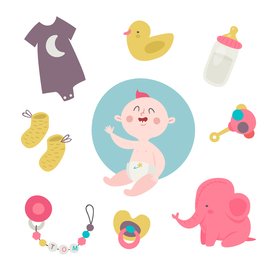 母婴图标素材矢量