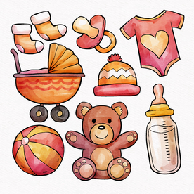 母婴图标素材矢量