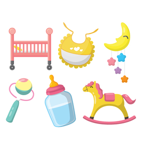 母婴图标素材矢量