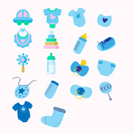 母婴图标素材矢量
