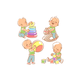 母婴图标素材矢量