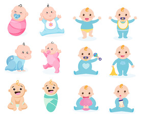 母婴图标素材矢量