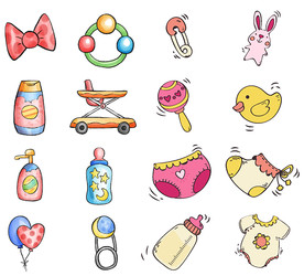 母婴图标素材矢量